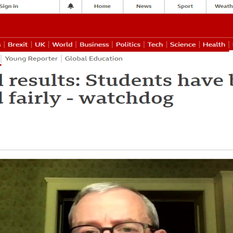Image of A-level results: Students have been treated fairly (Link to BBC News article)